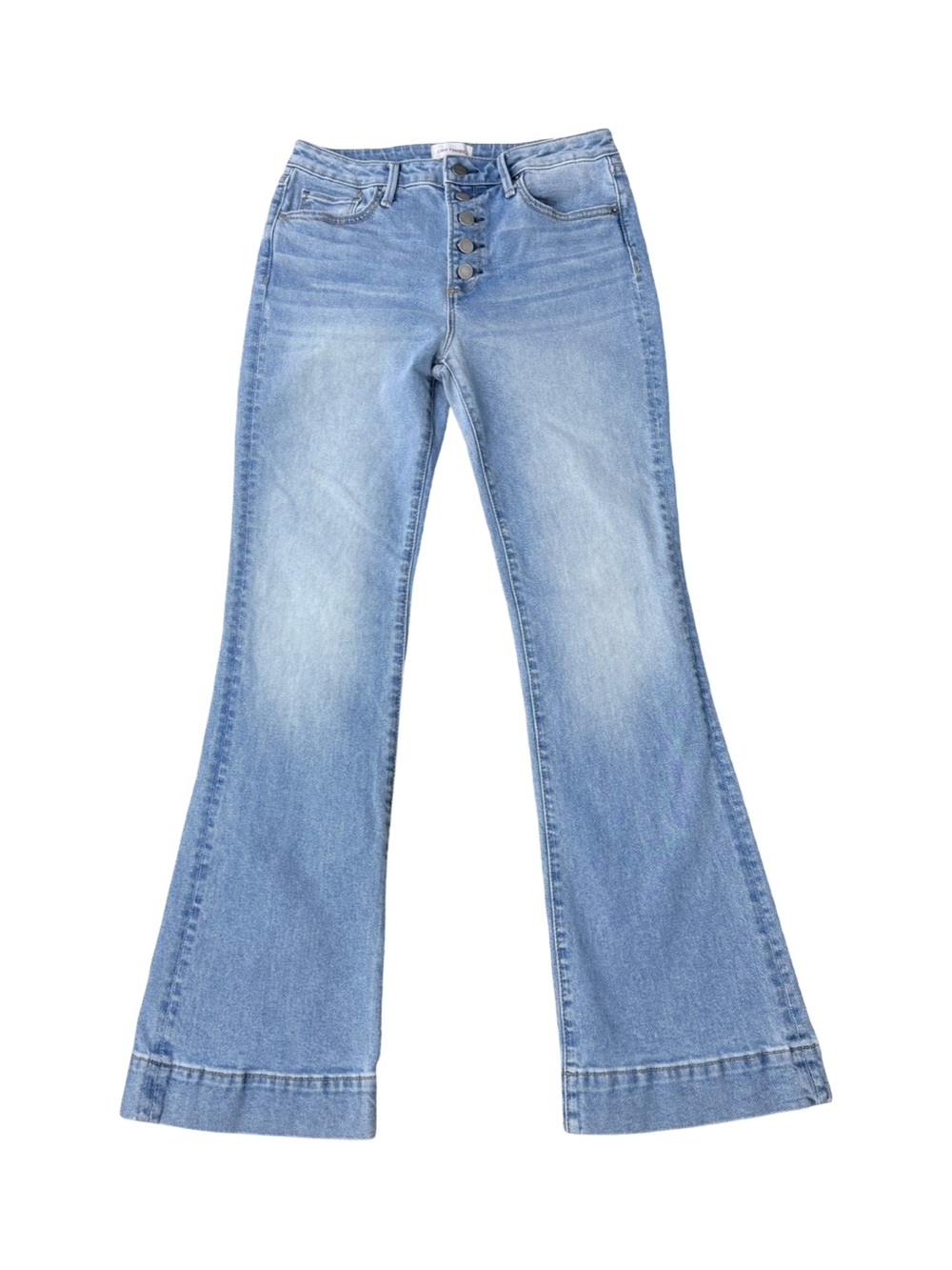 DRIFTWOOD Wyatt Light Blue Flare Leg Jeans Bootcut Buttonfly Size 28X30 EUC